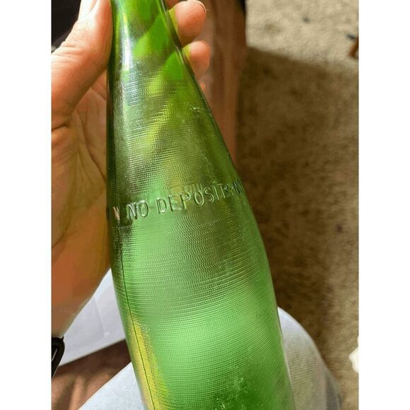 Set of 3 Vintage Cloverdale Green Glass Soda Bottles – Embossed Mid-Century - Picture 8 of 8